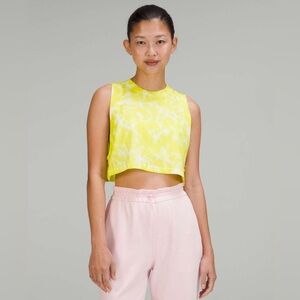 Lululemon All Yours Cropped Cotton Tank Top *Tie Dye Size 12